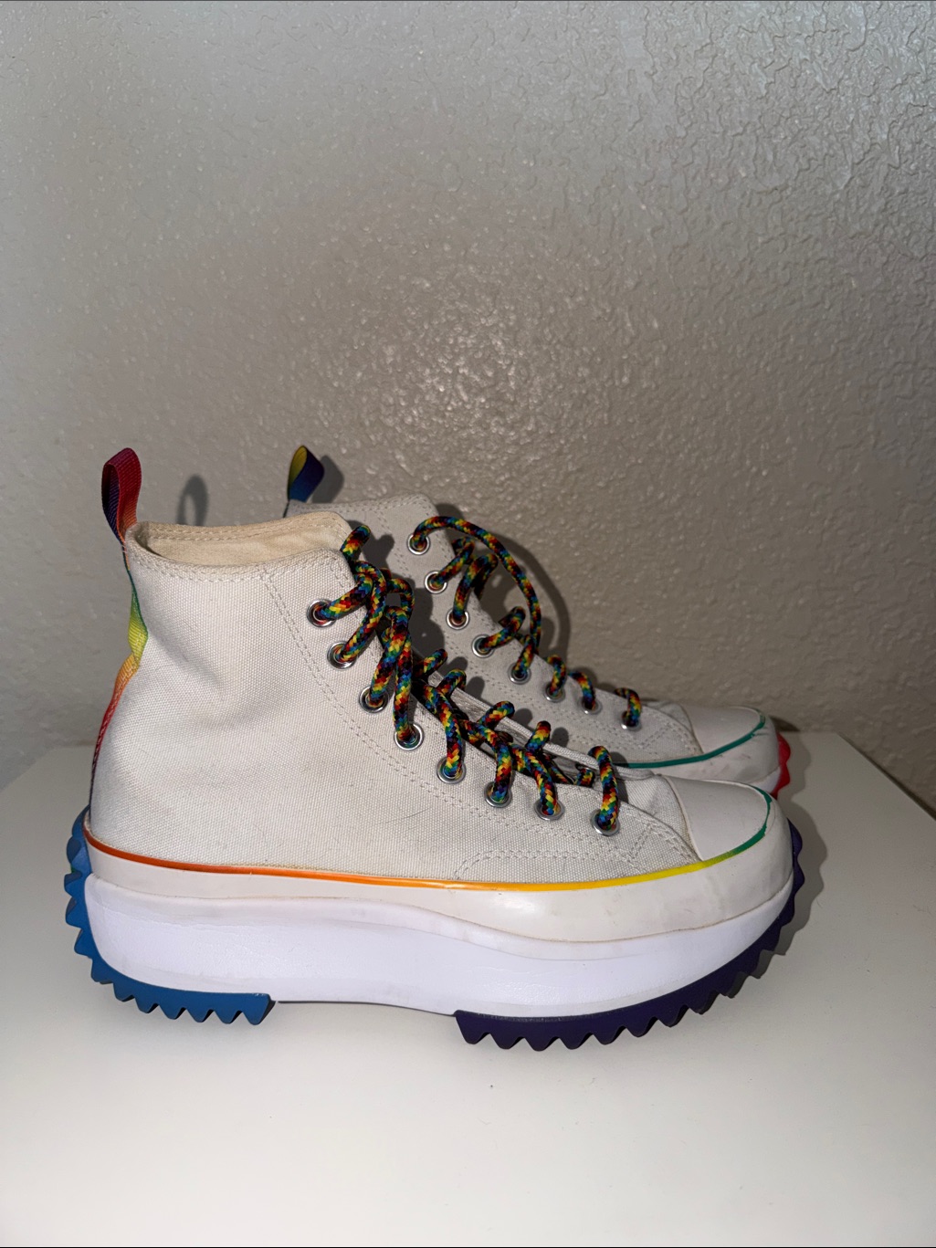 Converse Chuck Taylor White Sneakers With Red Accent